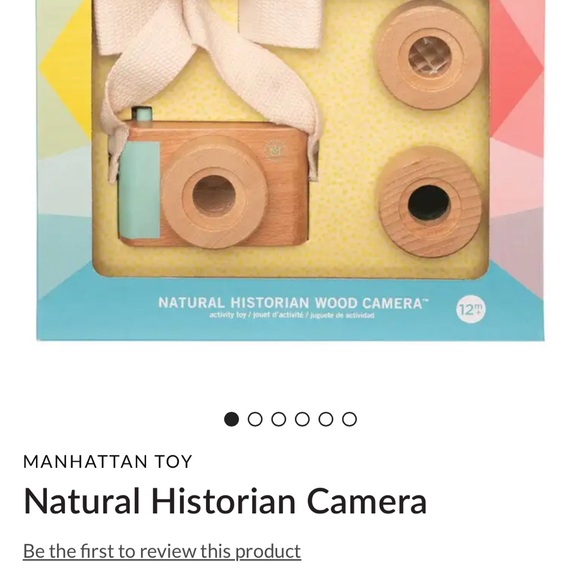 Manhattan Toy Wooden Camera - Natural and Teal - Picture 8 of 8